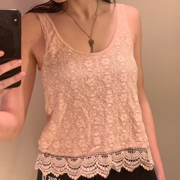 PINK LACE AE TANK - Picture 3 of 5